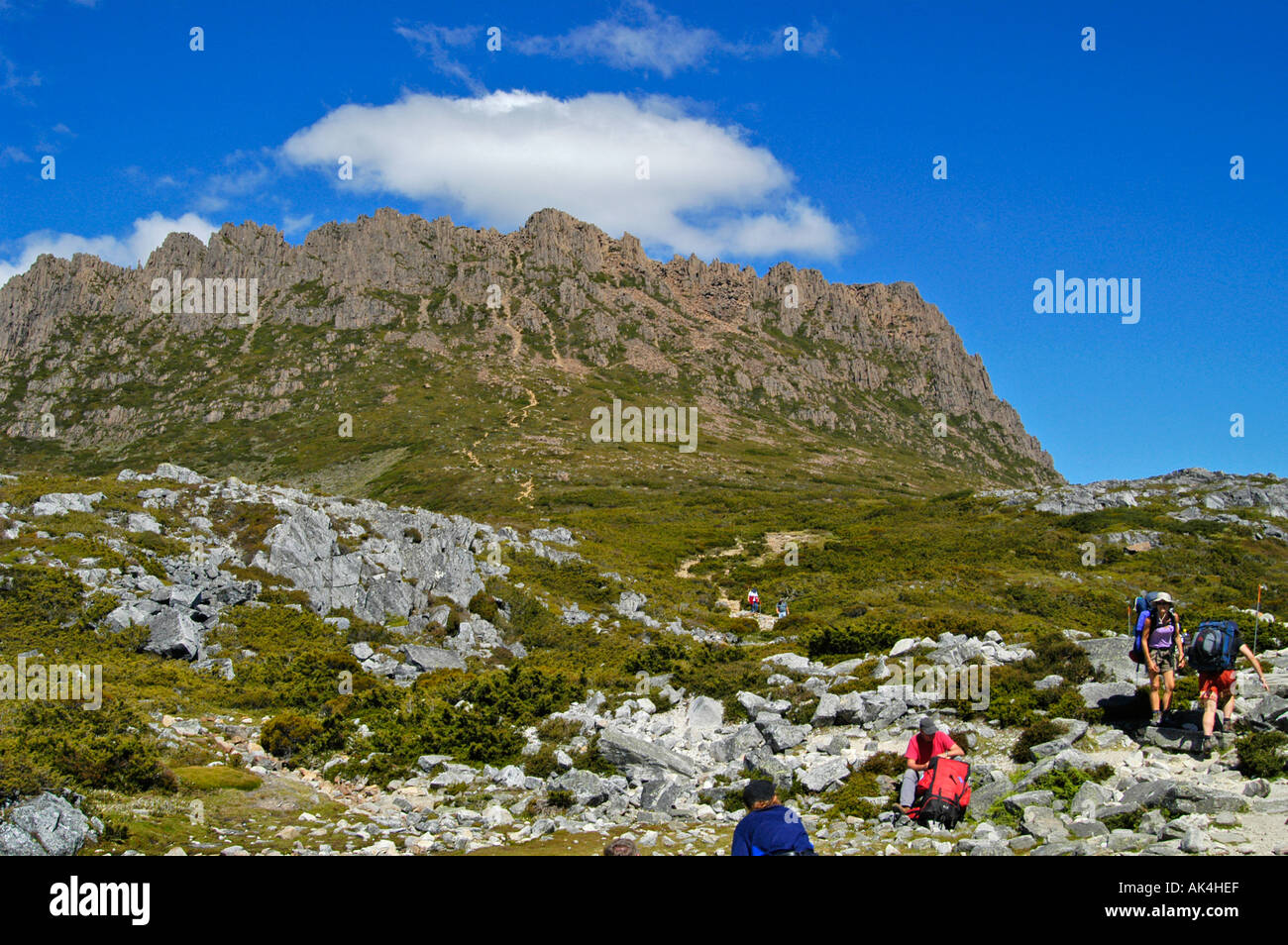 Cradle Mountain Overland Track in Cradle Mountain Lake St Clair
