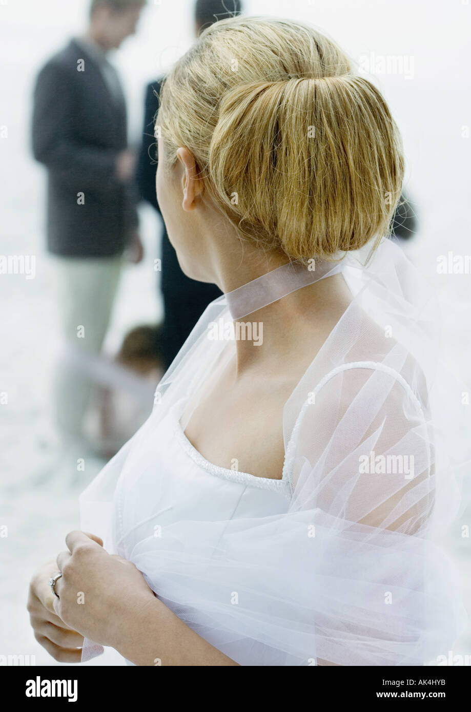 Scene from beach wedding Stock Photo