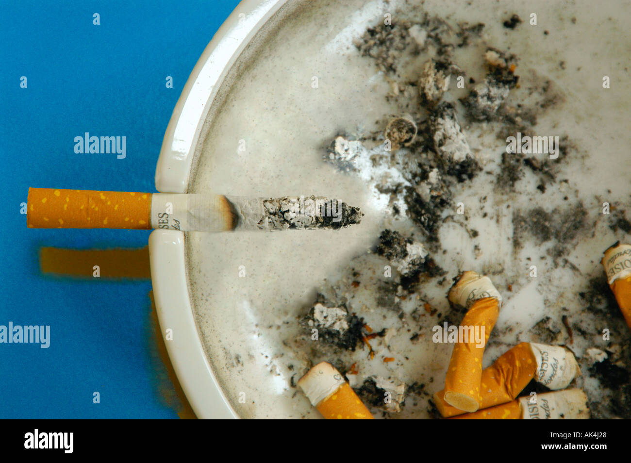 A Half Smoked Cigarette Stock Photo Alamy