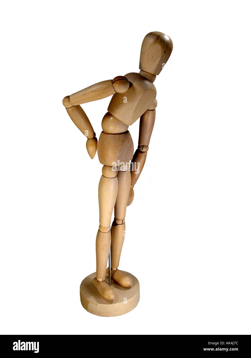 mannequin jointed doll back pain Stock Photo