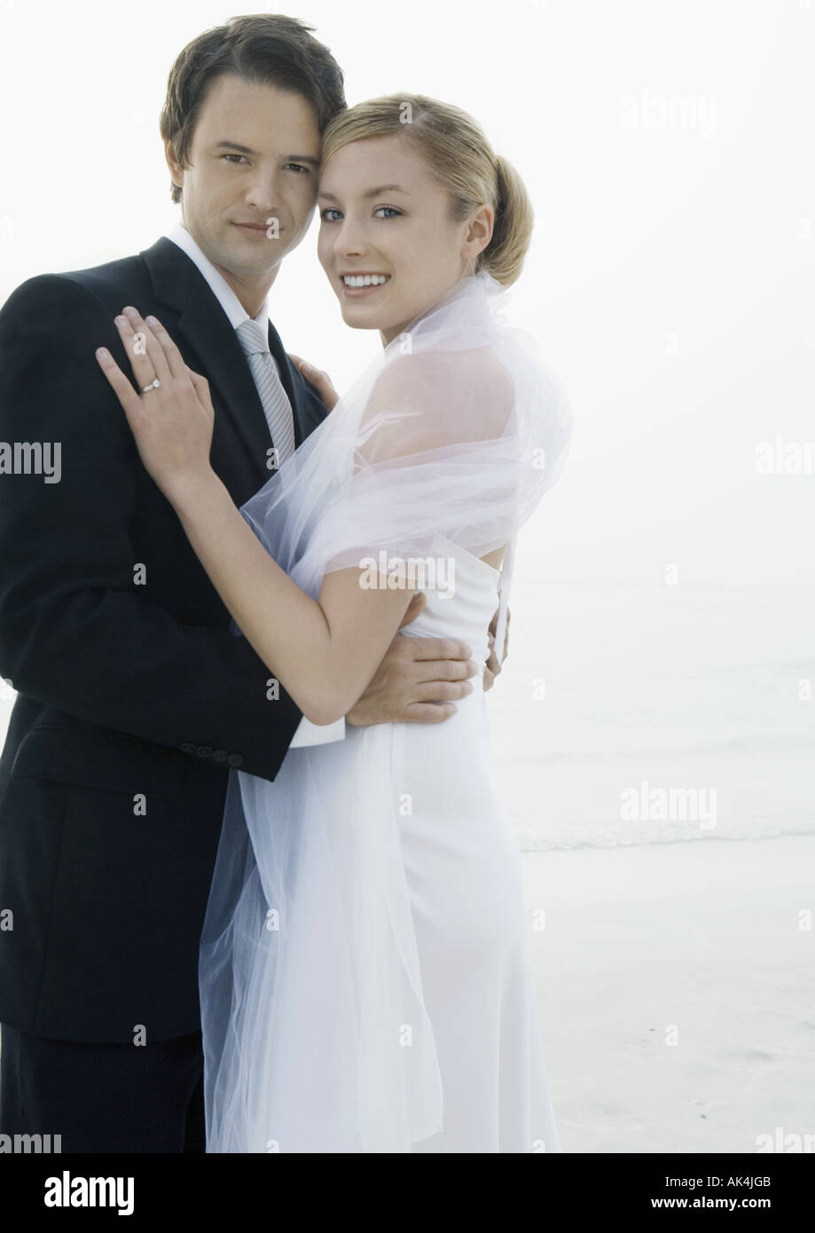 Scene from beach wedding Stock Photo