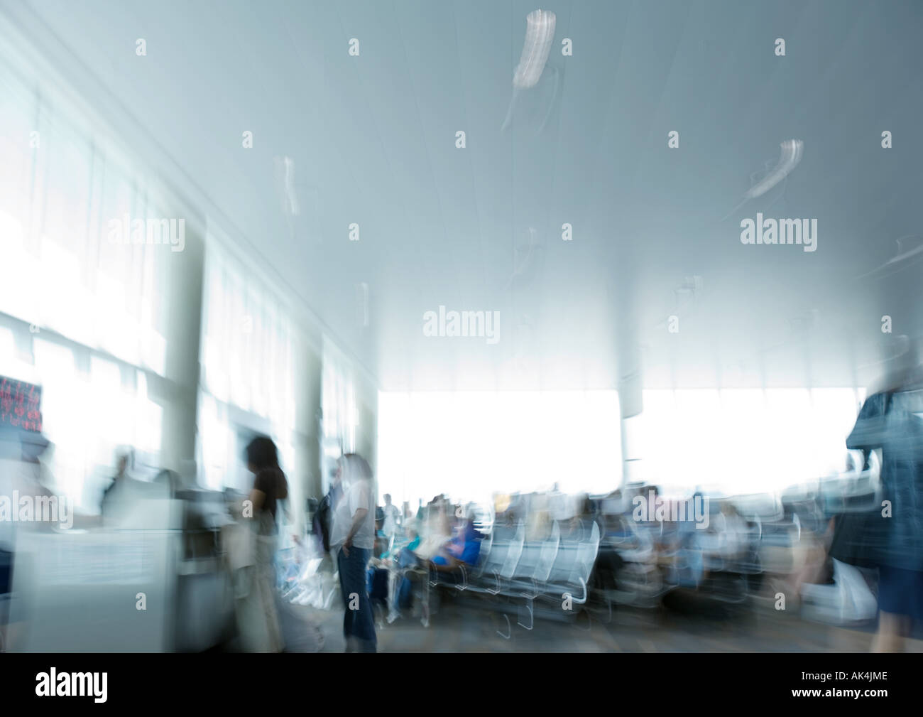 Airport lounge, blurred Stock Photo