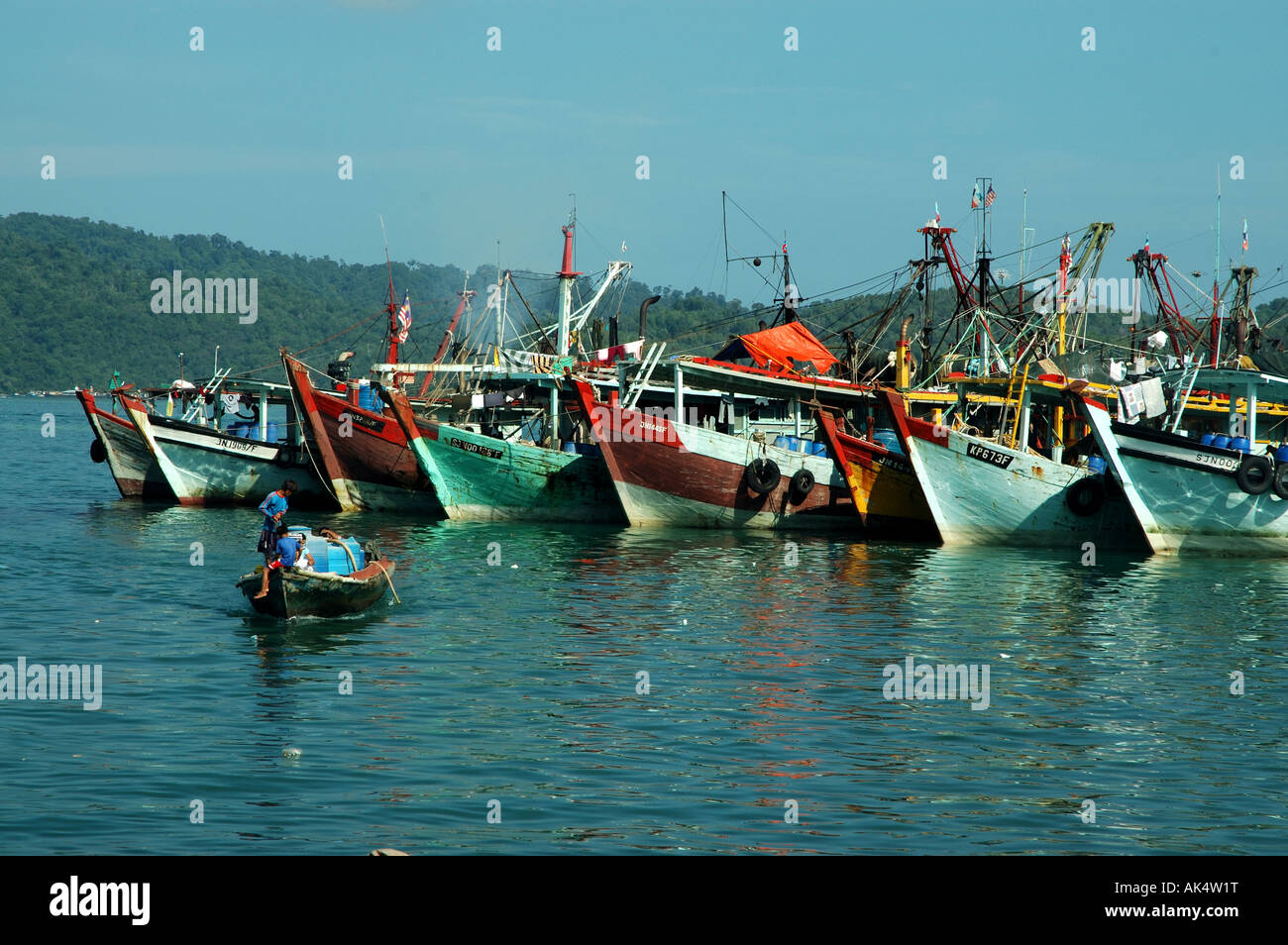 Kota Kinabalu fishing boats Stock Photo Alamy