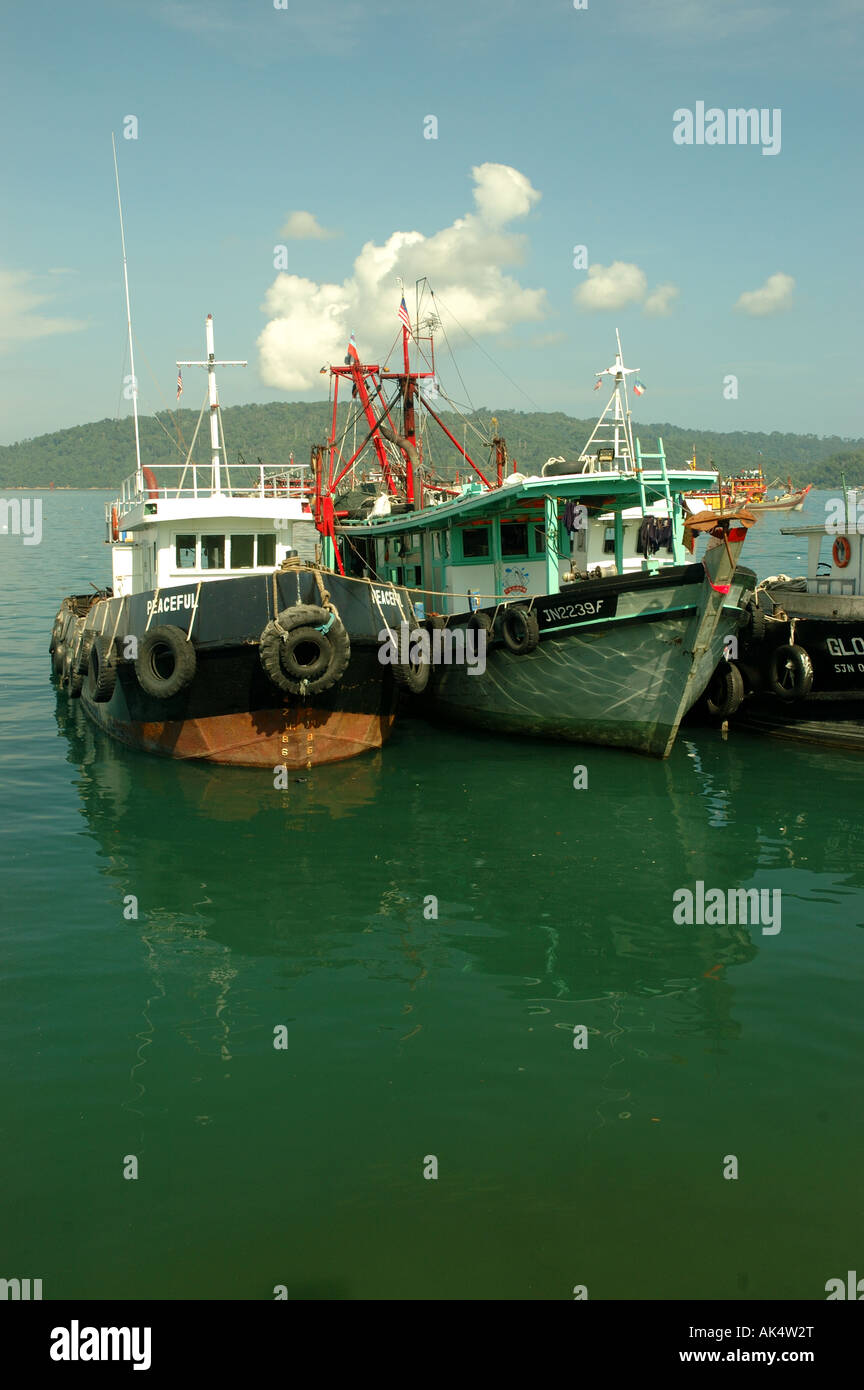 Kota Kinabalu fishing boats Stock Photo Alamy