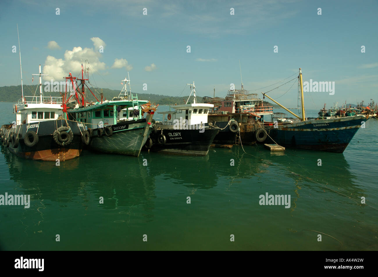 Kota Kinabalu fishing boats Stock Photo Alamy