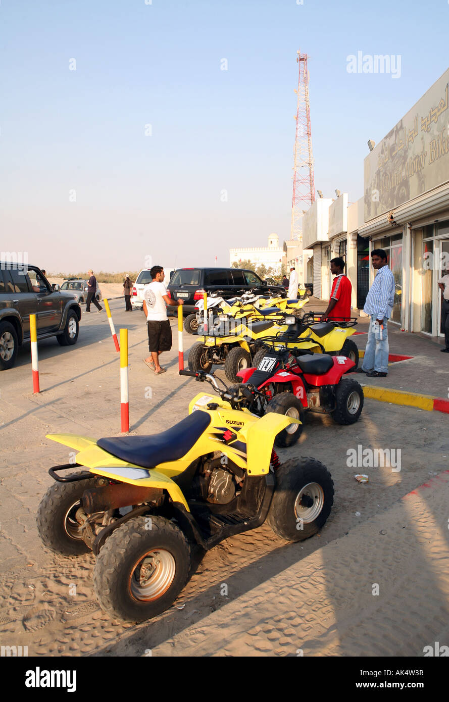 Quad bikes for hire at the Sealine Beach Resort in Qatar Arabia Nov 07