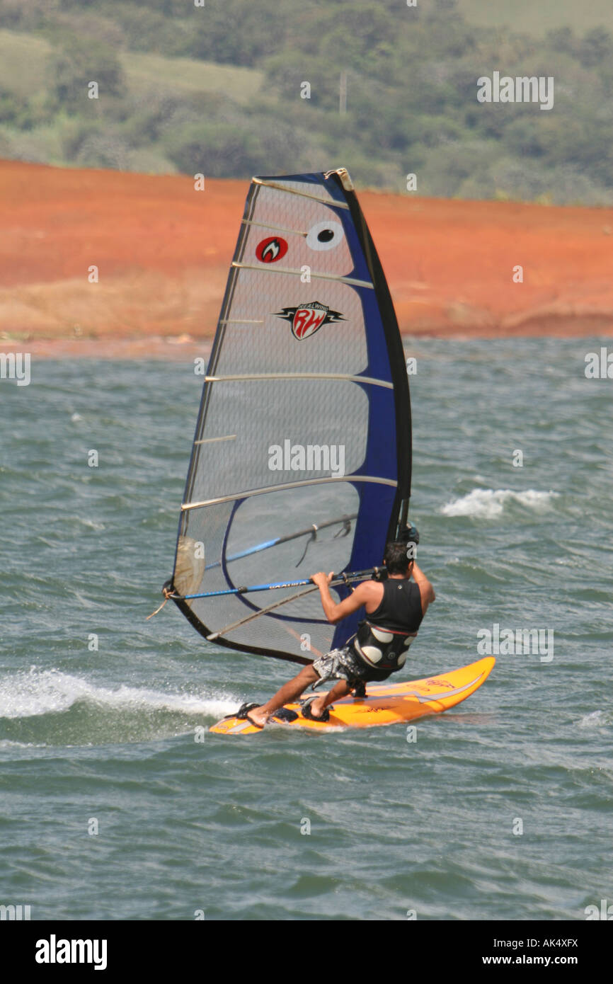 windsurfing in costa rica lake arenal Stock Photo Alamy