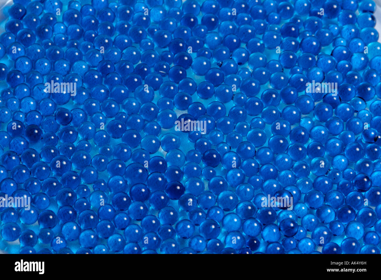 Blue balls arranged in a pattern Stock Photo