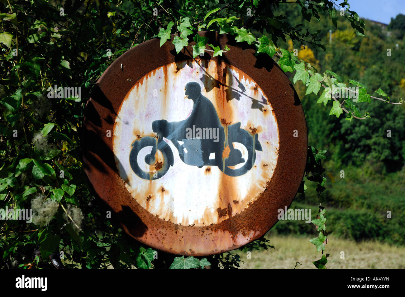 Access ban motorcycles Stock Photo - Alamy