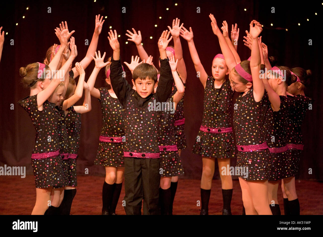 Children appear in a dance shool production uk Stock Photo