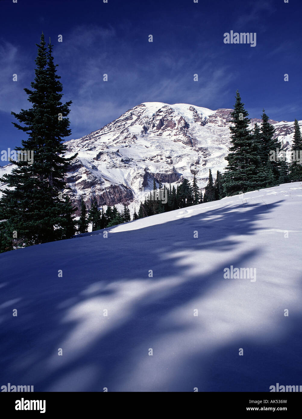 Mount rainier winter paradise mt hi-res stock photography and images