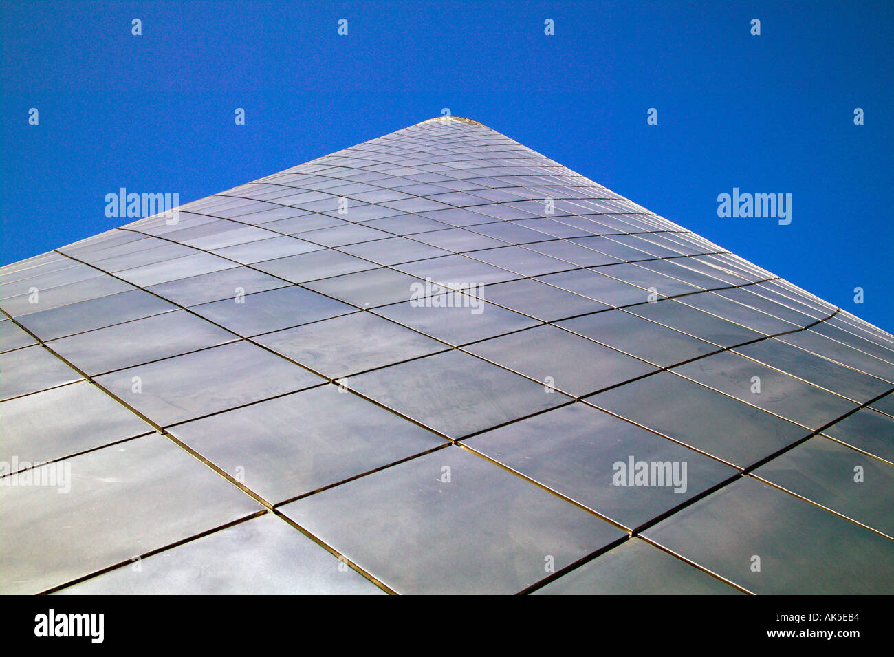 Quilted metal exterior of Museum of Glass Tacoma Washington Stock Photo