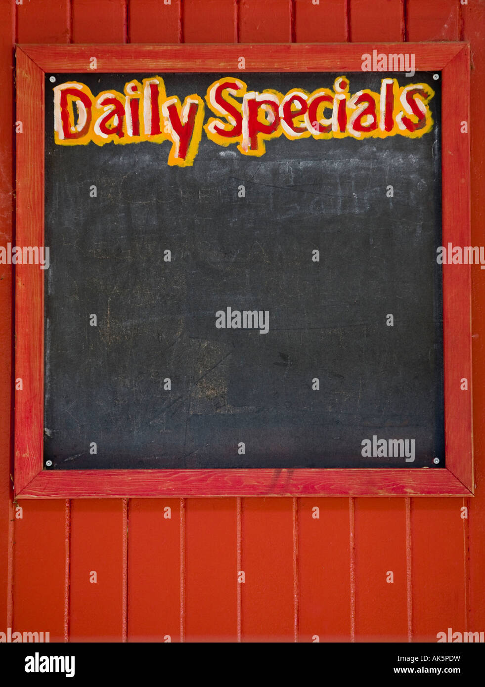 A chalkboard sign Stock Photo Alamy