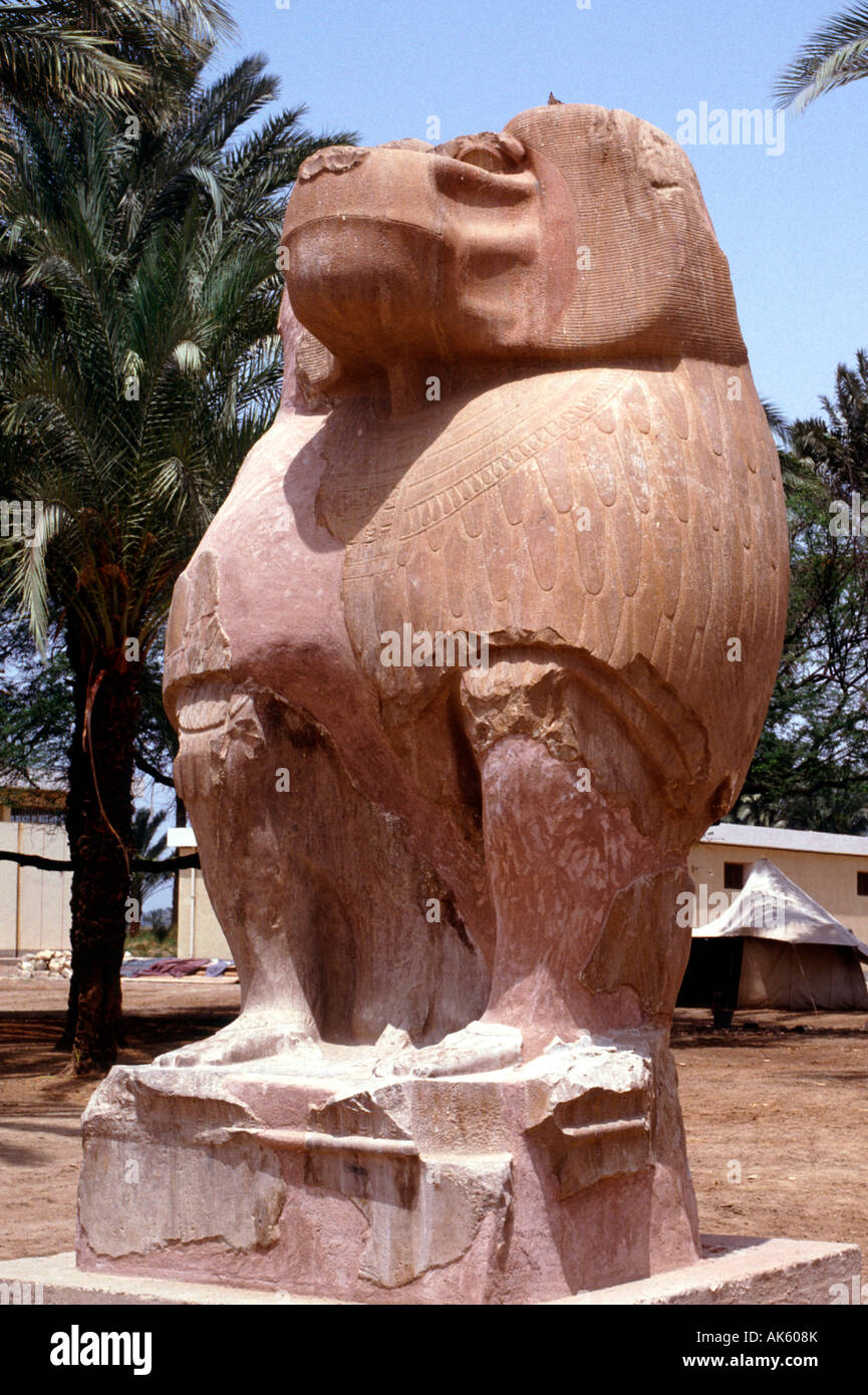 Thot statue / Ashmunein Stock Photo