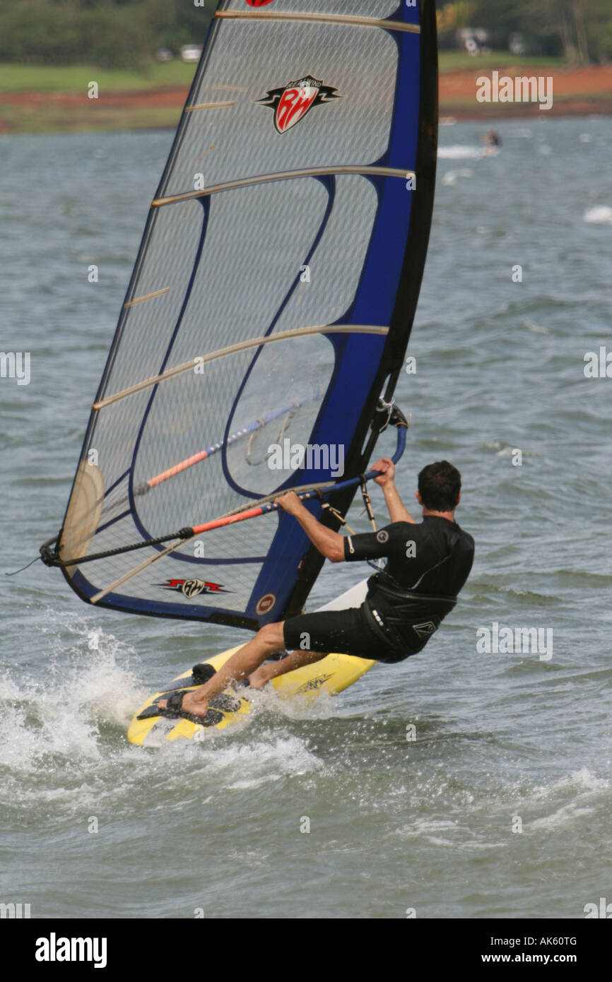 windsurfing in costa rica lake arenal Stock Photo Alamy