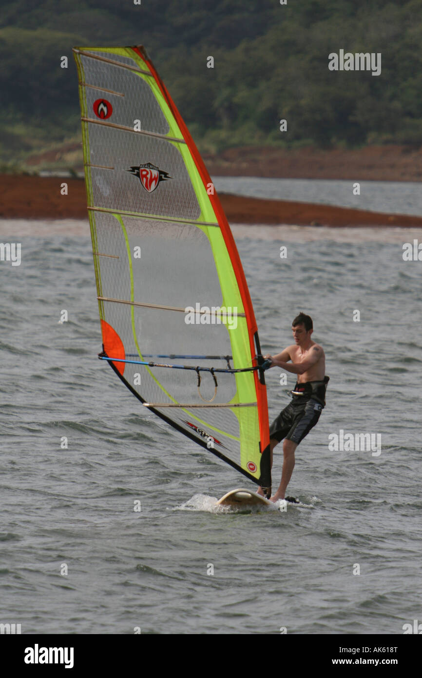 windsurfing in costa rica lake arenal Stock Photo Alamy