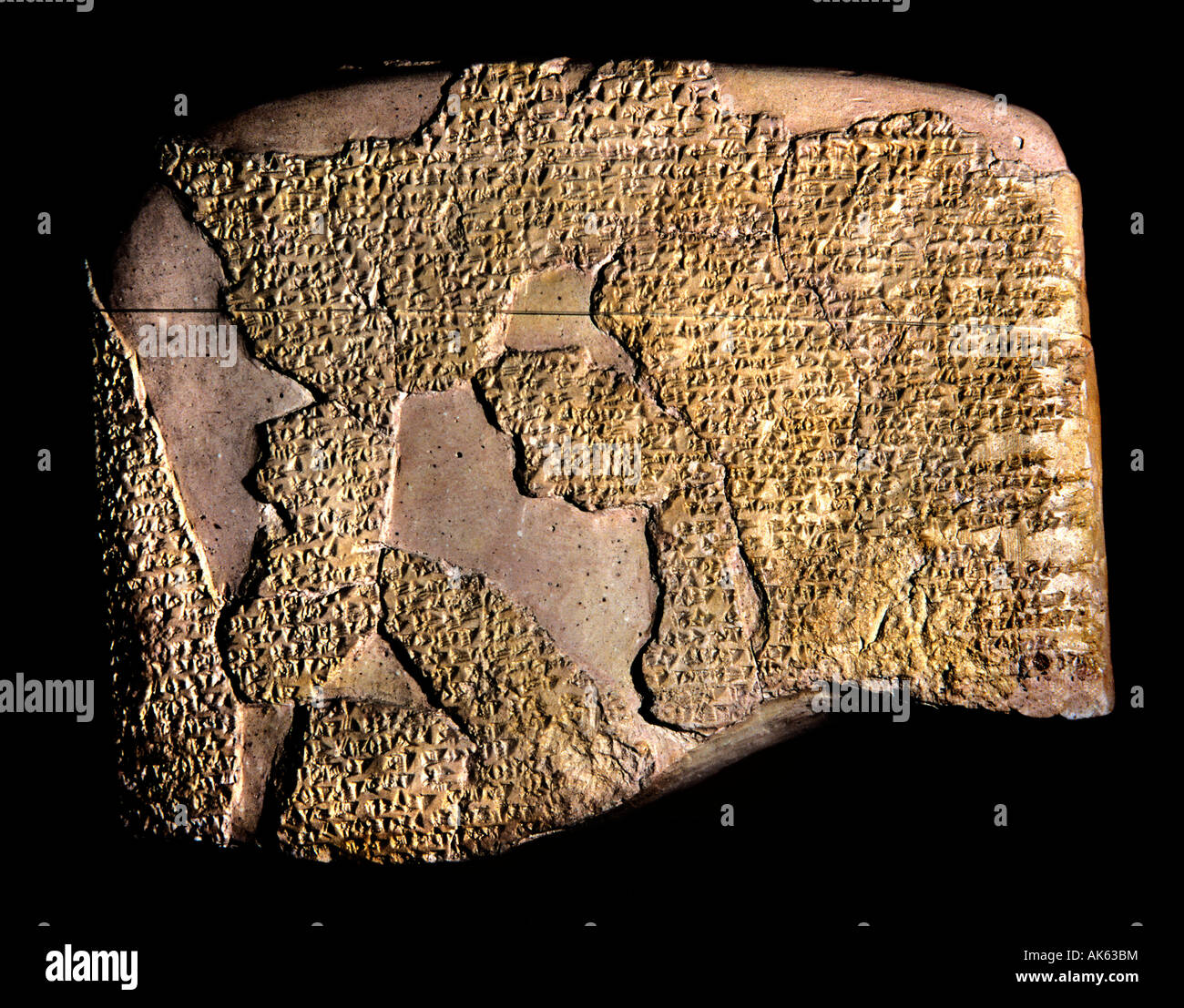 The treaty of Kadesh  Hittite king Hattusilis III  Egyptian pharaoh Ramses II Acadian  13th c BC 1st peace treaty in History Stock Photo