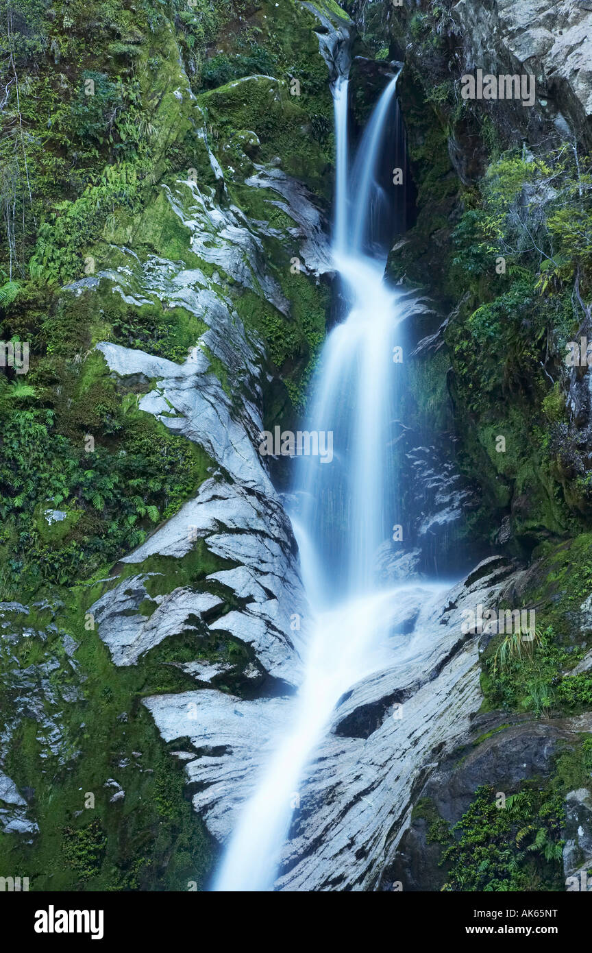 Dorothy Falls near Lake Kaniere West Coast South Island New Zealand Stock Photo