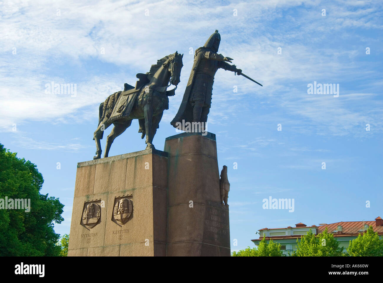 Gediminas monument / Vilnius Stock Photo