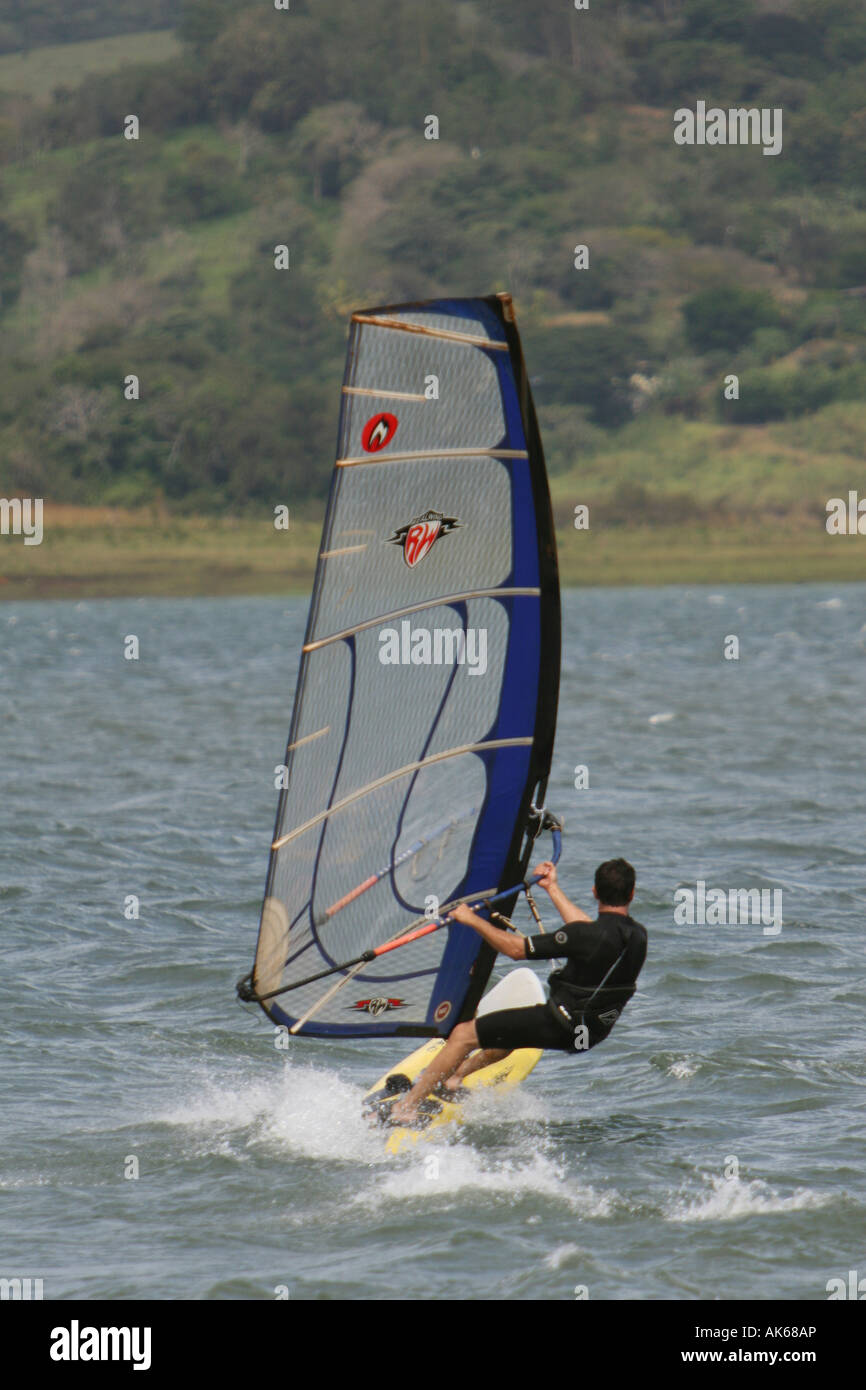 windsurfing in costa rica lake arenal Stock Photo Alamy