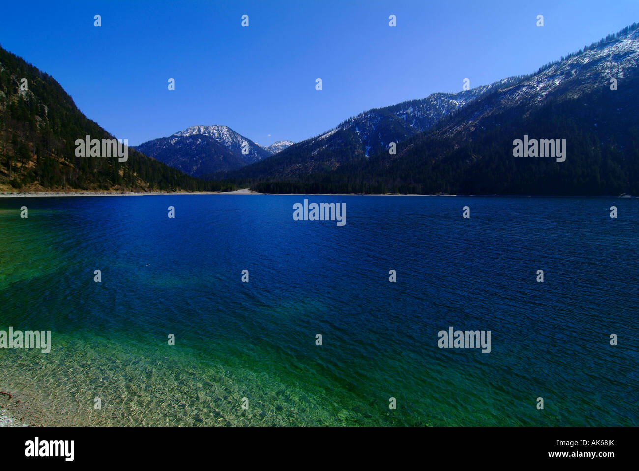 Lake Plansee Stock Photo