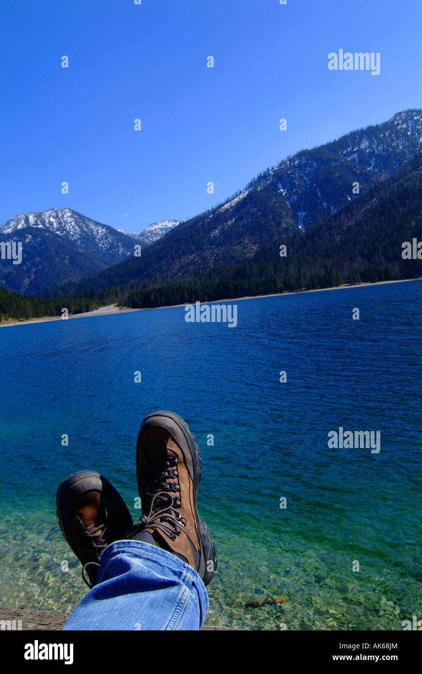 Lake Plansee Stock Photo