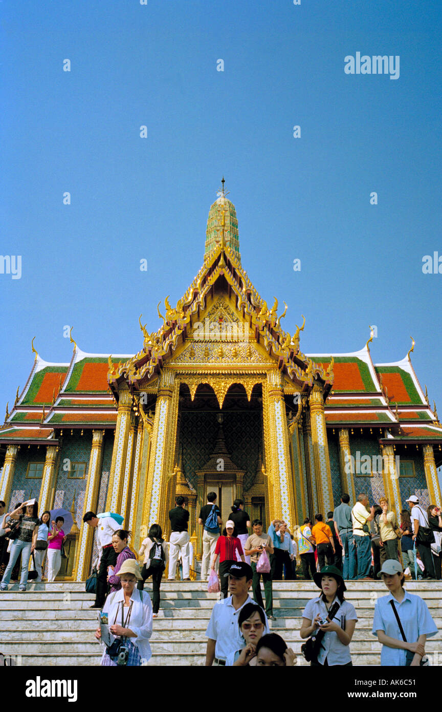 royal grand palace, bangkok , thailand - The Royal Pantheon which houses statues of former kings Stock Photo