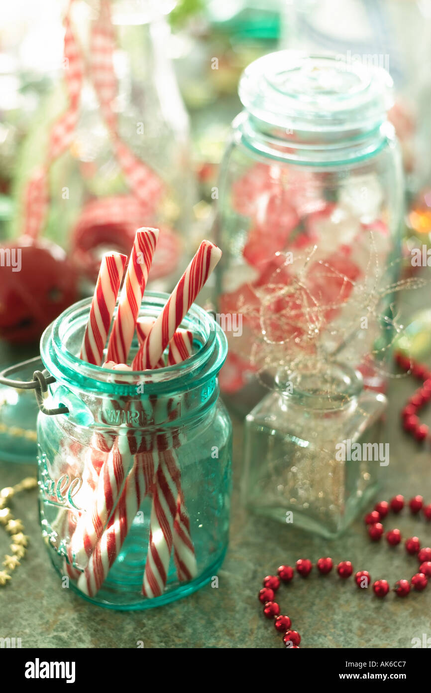 Christmas Candy in Jar Stock Photo Alamy