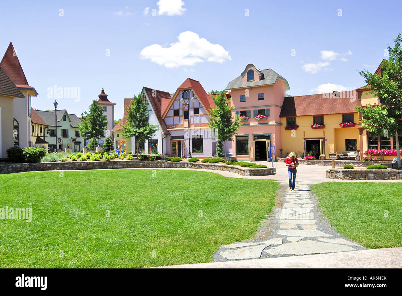 River Place shopping Plaza Frankenmuth Michigan MI Stock Photo Alamy