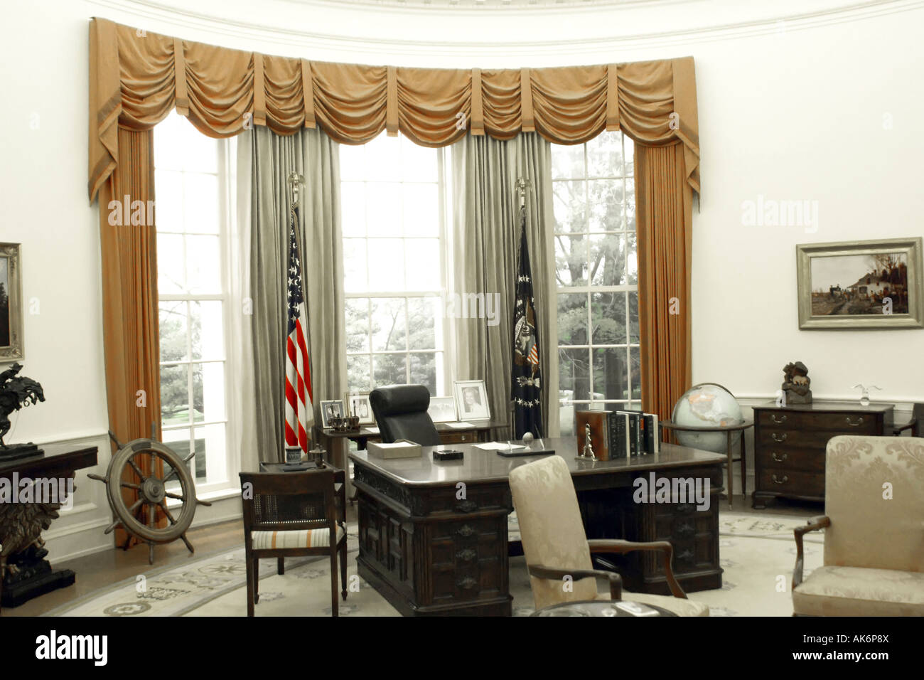 The oval office at the White House in Washington DC Stock Photo