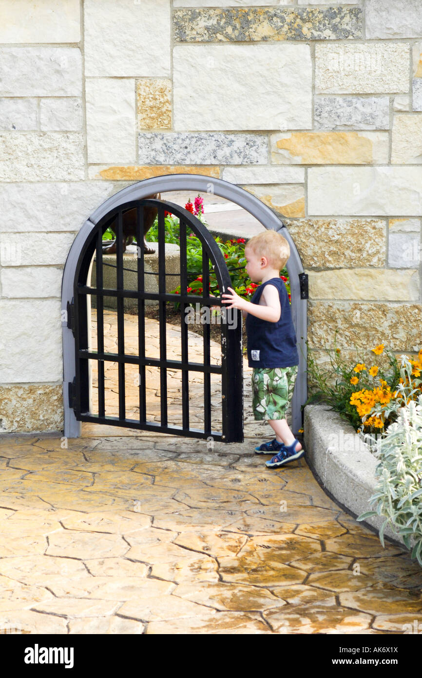 Entrance to the Lena Meijer Children s Garden Grand Rapids Michigan MI Stock Photo