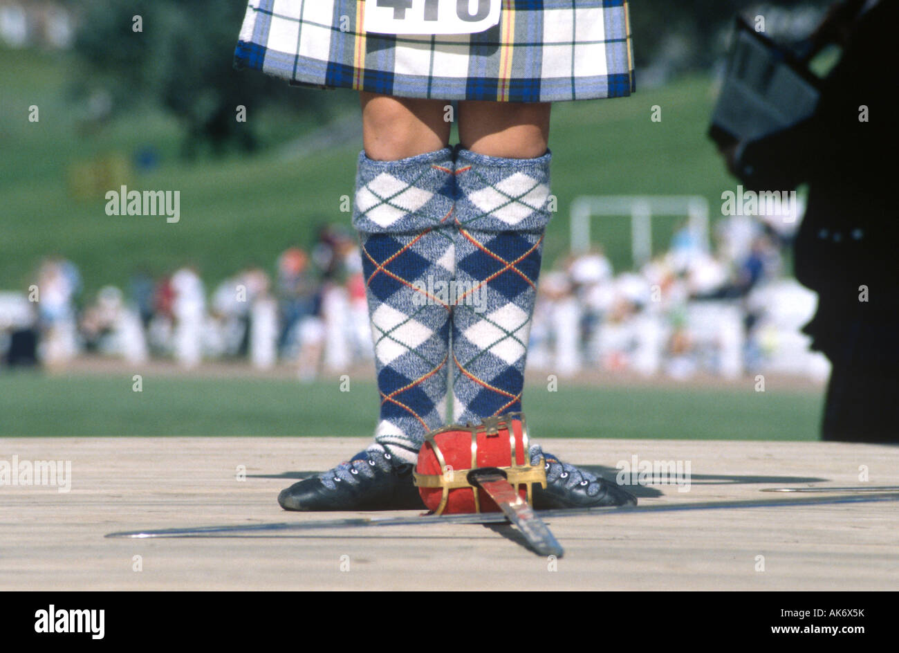 Sword dance at a Scottish Highland Dancing competition at the Cowal