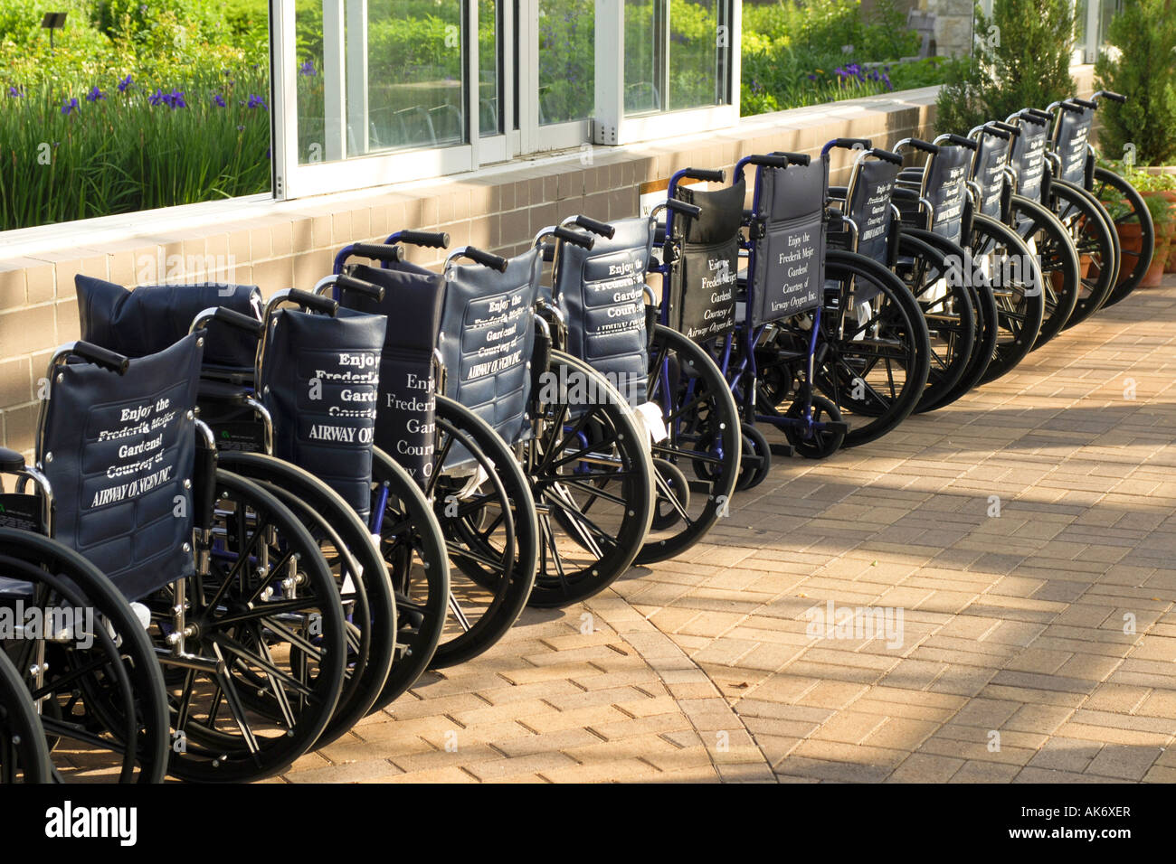 Wheelchairs at the main entrance to the Fredik Meijer Building Grand
