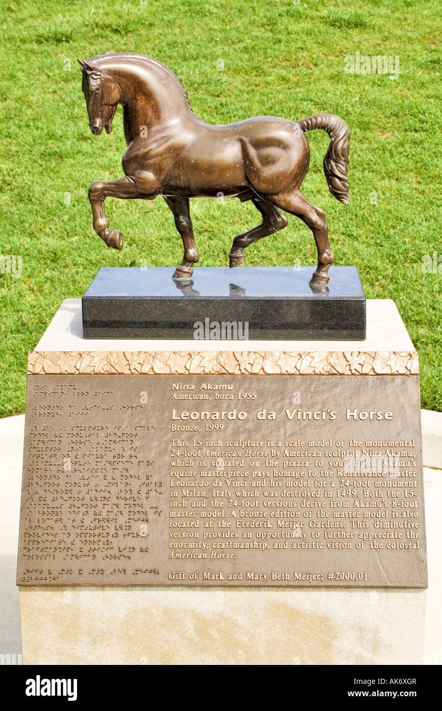 Leonardo da Vinci s Horse sculpture at the Frederik Meijer Gardens