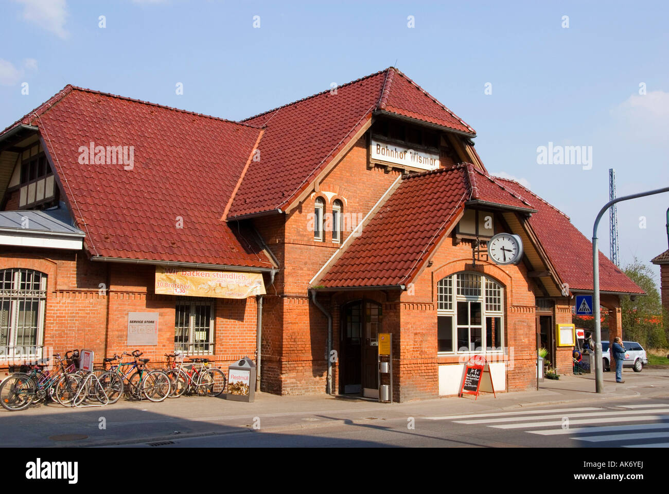 Railway station / Wismar Stock Photo