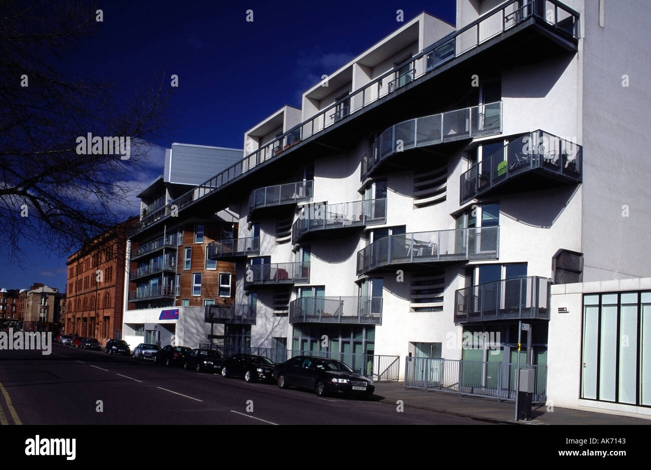 urban renewal new appartments on glasgow green in the east end of the