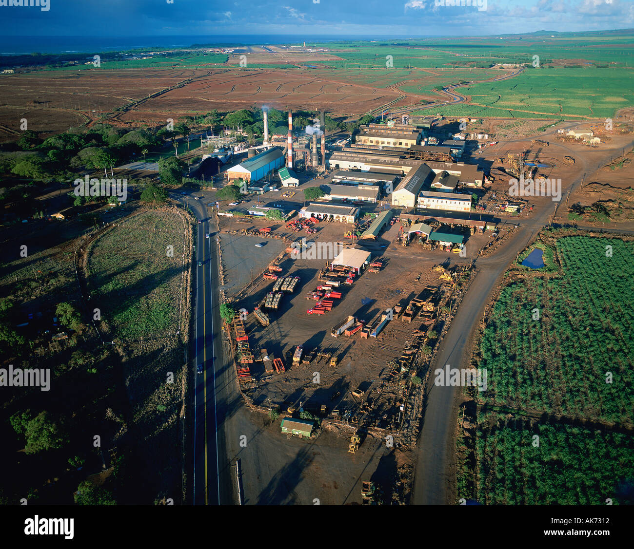 Puunene Sugar Mill Maui Hawaii USA Stock Photo Alamy