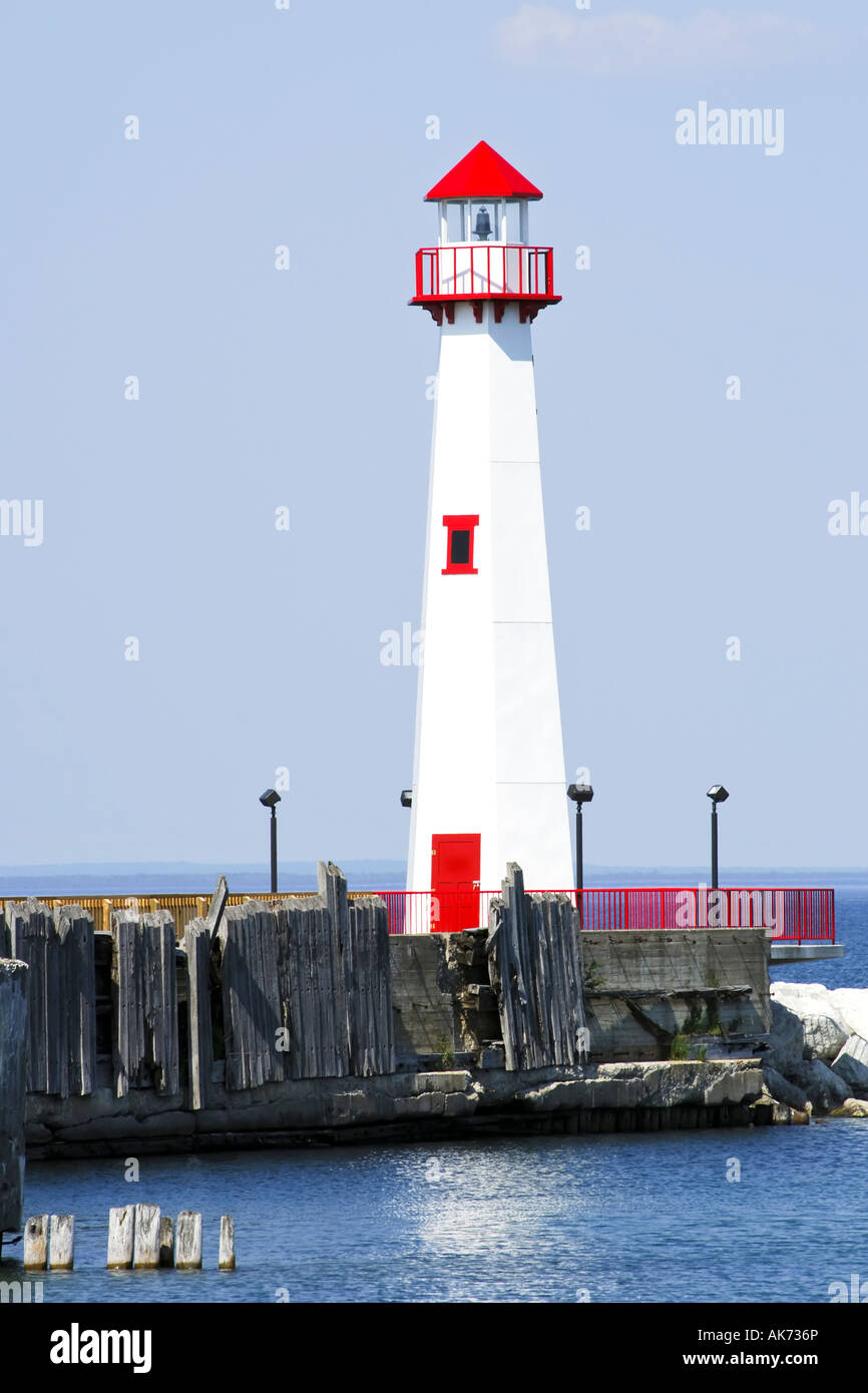The Lighthouse at Saint Ignace in the Upper Penninsula Michigan MI