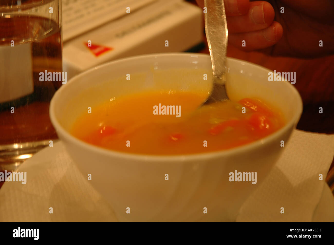 soup Suppe alimentation food meal Ernährung Nahrung Stock Photo