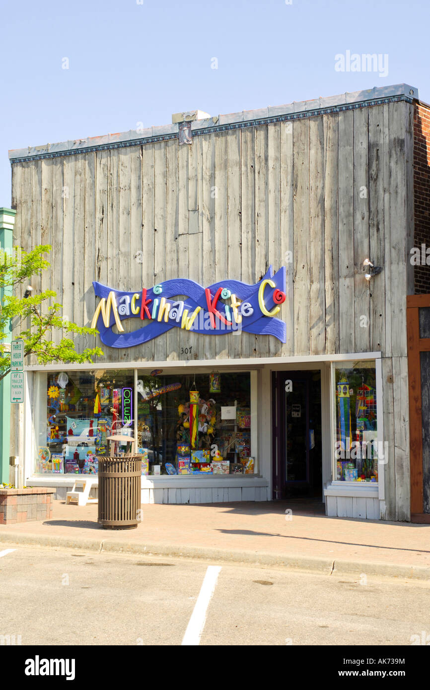 Stores in Mackinaw City in the Upper Penninsula of Michigan MI Stock