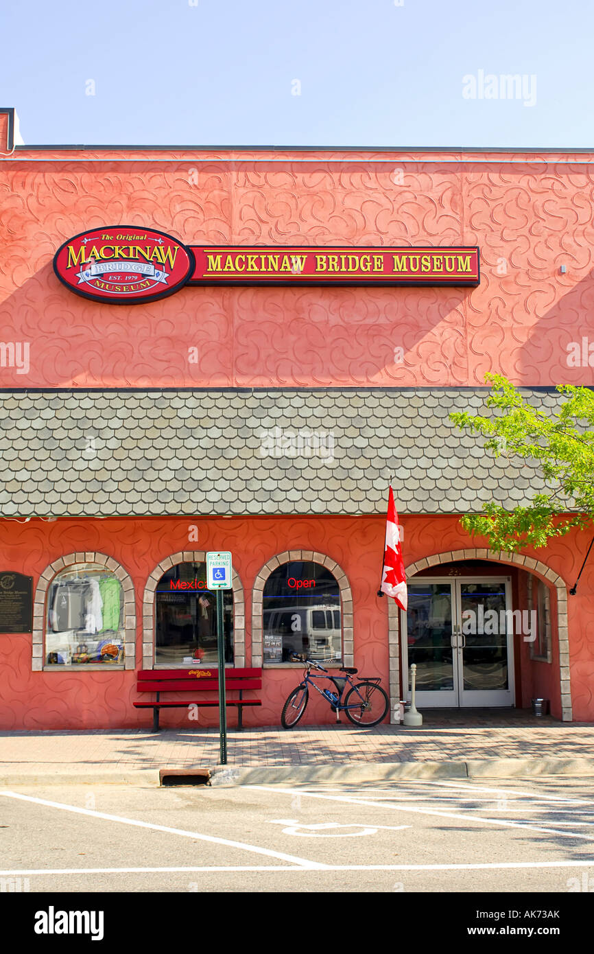 Stores in Mackinaw City in the Upper Penninsula of Michigan MI Stock