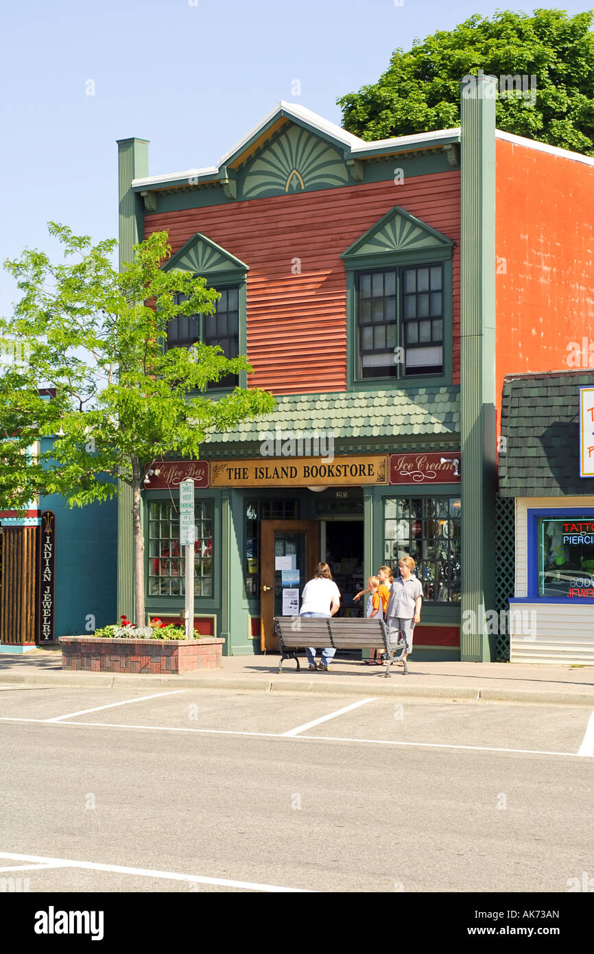 Stores in Mackinaw City in the Upper Penninsula of Michigan MI Stock