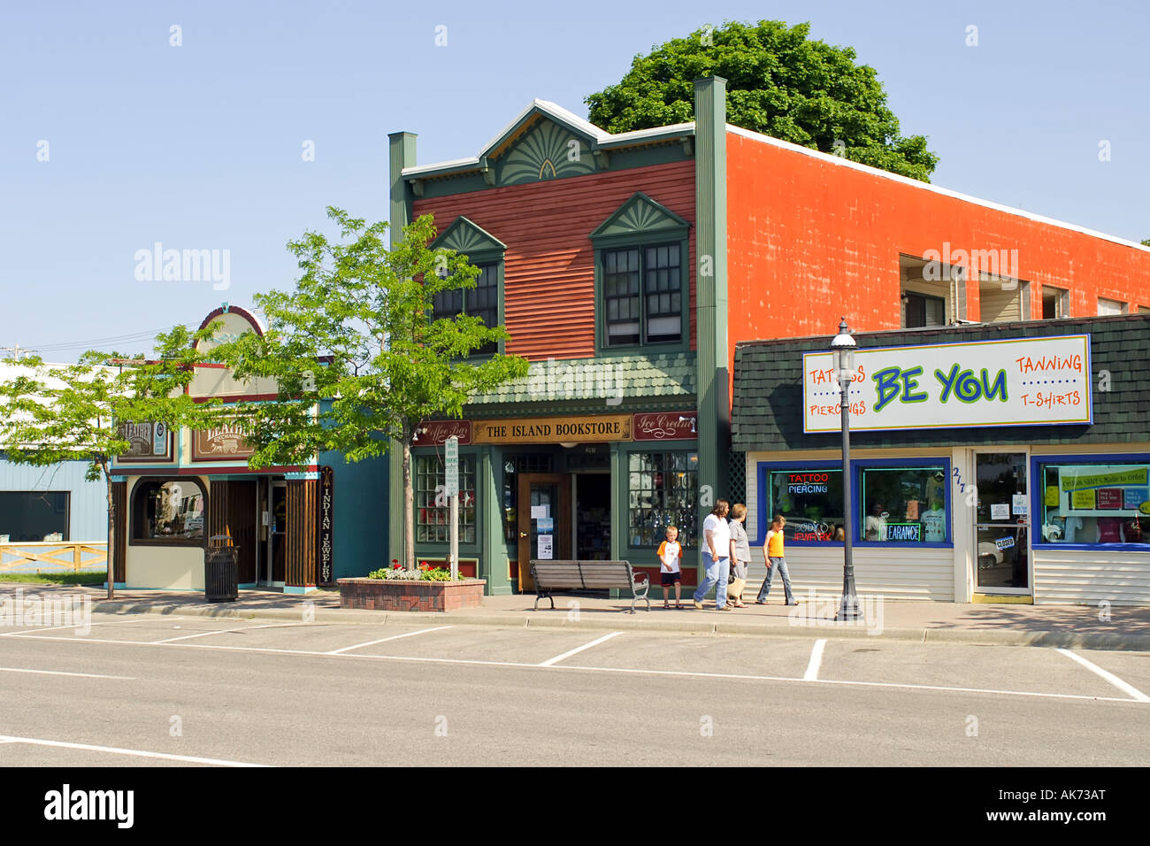 Stores in Mackinaw City in the Upper Penninsula of Michigan MI Stock