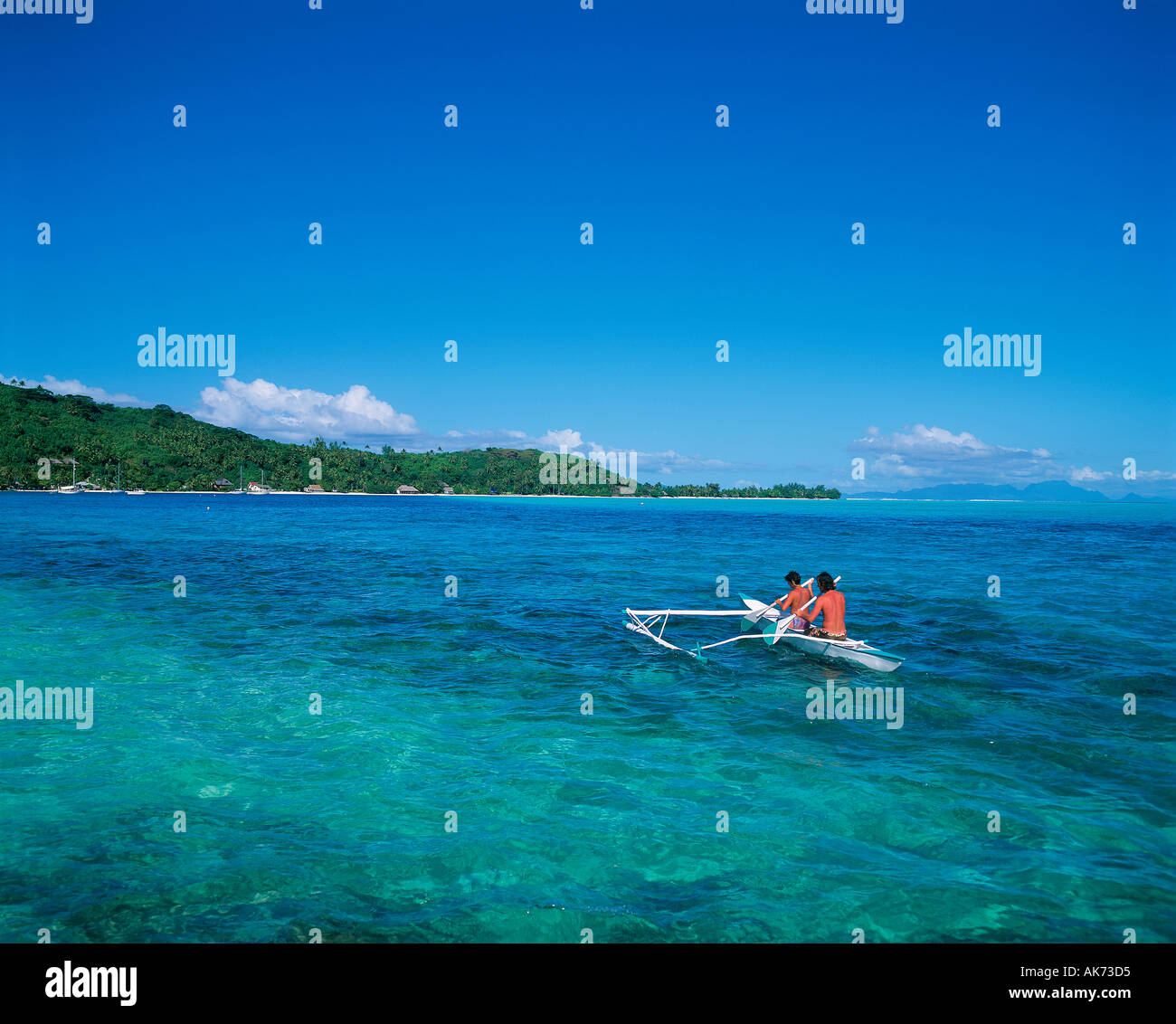 Matira Beach Bora Bora French Polynesia Stock Photo - Alamy