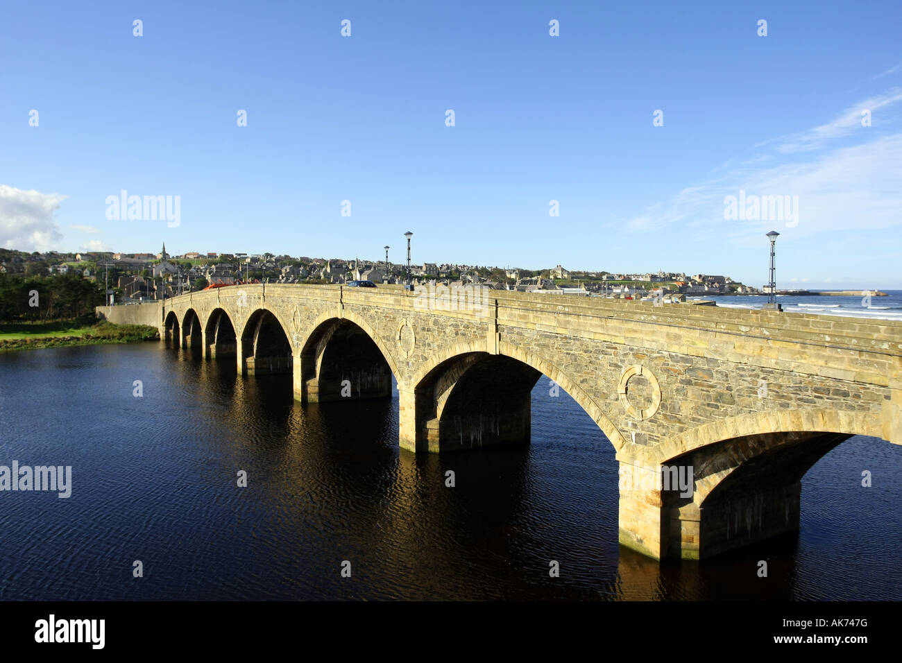 Devonte Bridge The road bridge across the river Deveron between the scottish coastal ...
