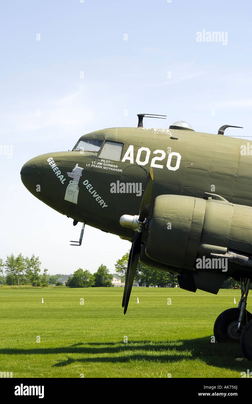DC 3 or C 47 outside the EAA museum Oshkosh Wisconsin WI Stock Photo