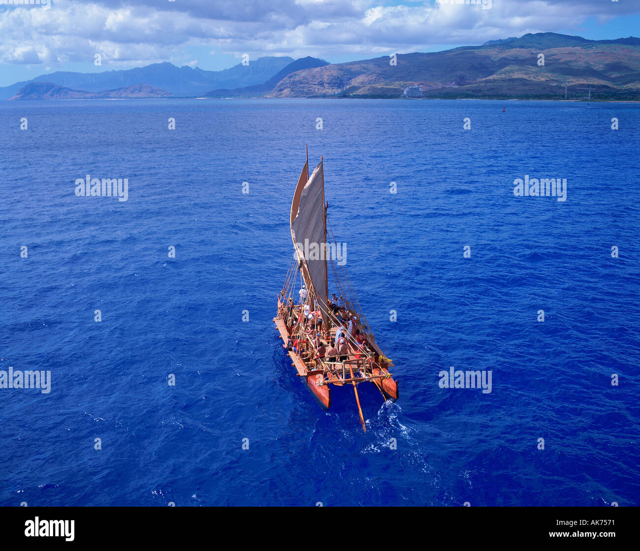 Sailing Canoe Oahu Hawaii editorial use only Stock Photo Alamy