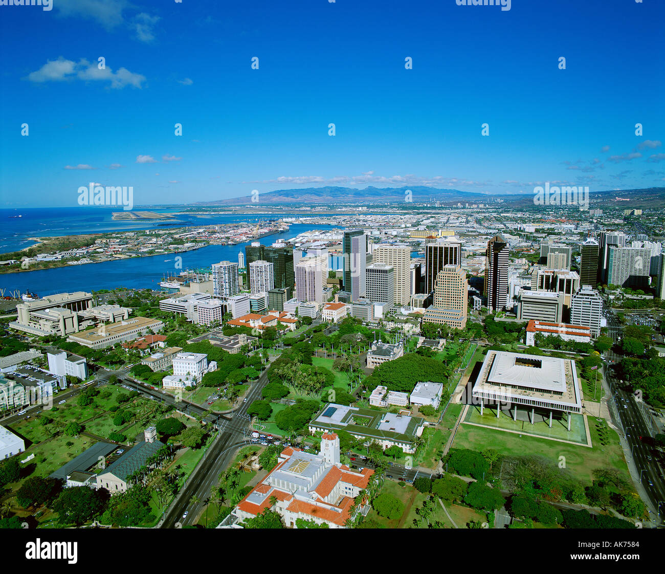 Downtown Honolulu Oahu Hawaii USA Stock Photo - Alamy