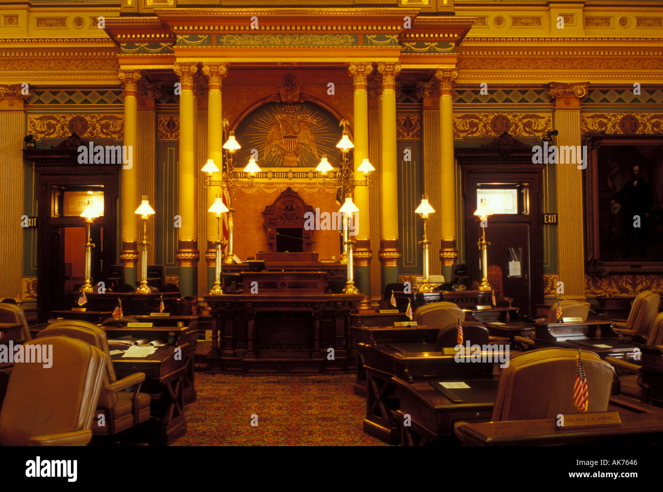 Michigan state house chamber hi-res stock photography and images - Alamy