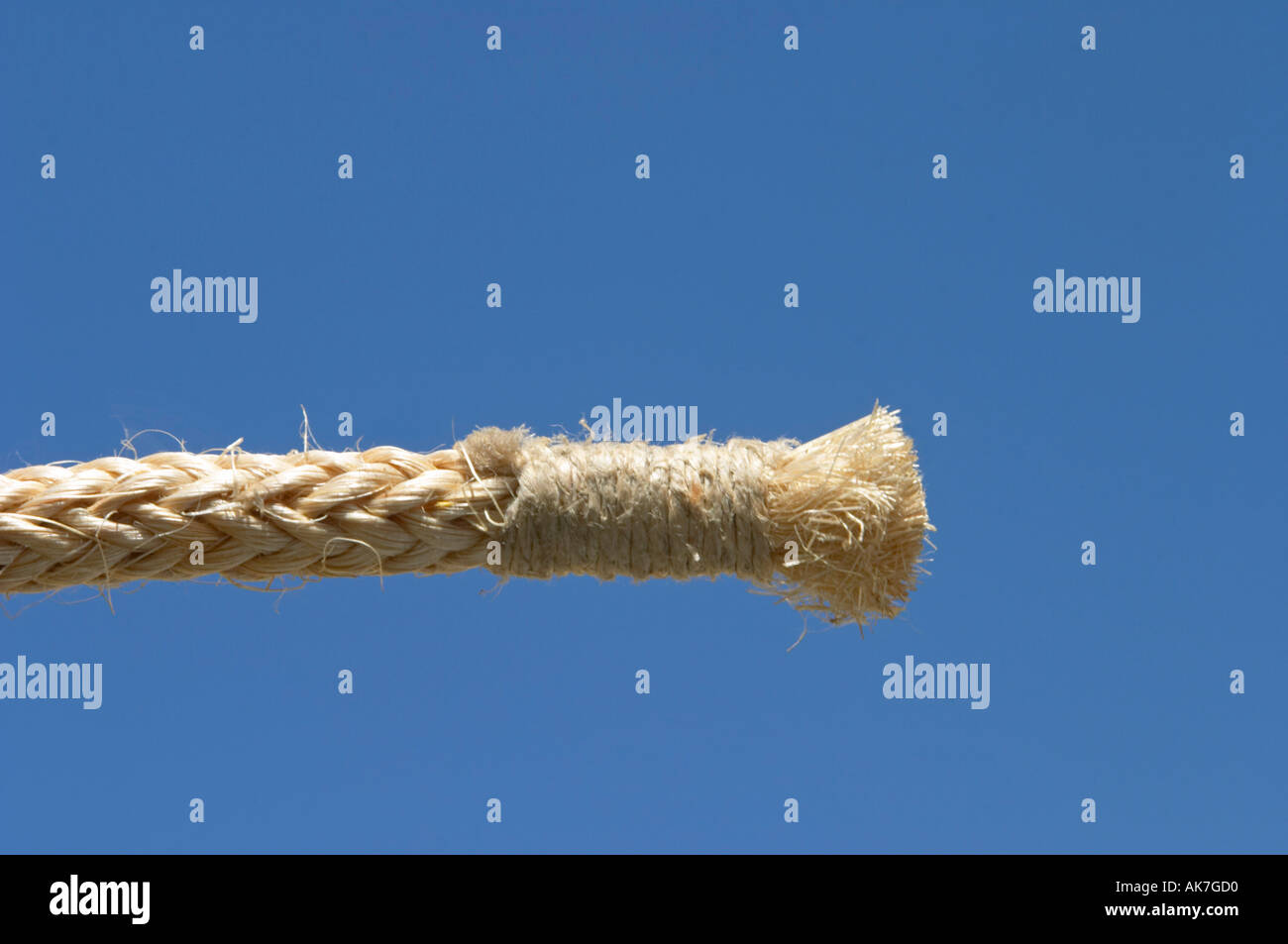 end piece of a manila rope Stock Photo - Alamy